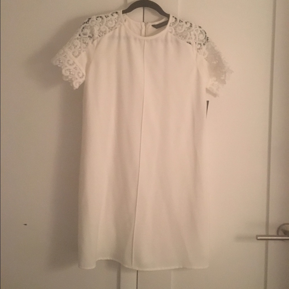 Zara dress with lace sleeves.